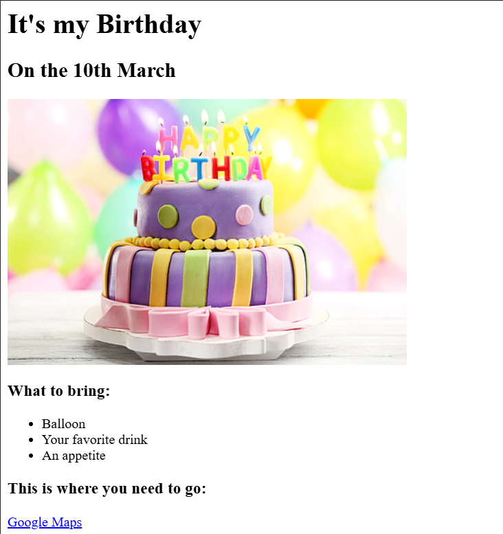 Birthday Invitation Project Preview